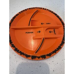 Constructive Eating Construction Zone Plate Only‎ Orange
